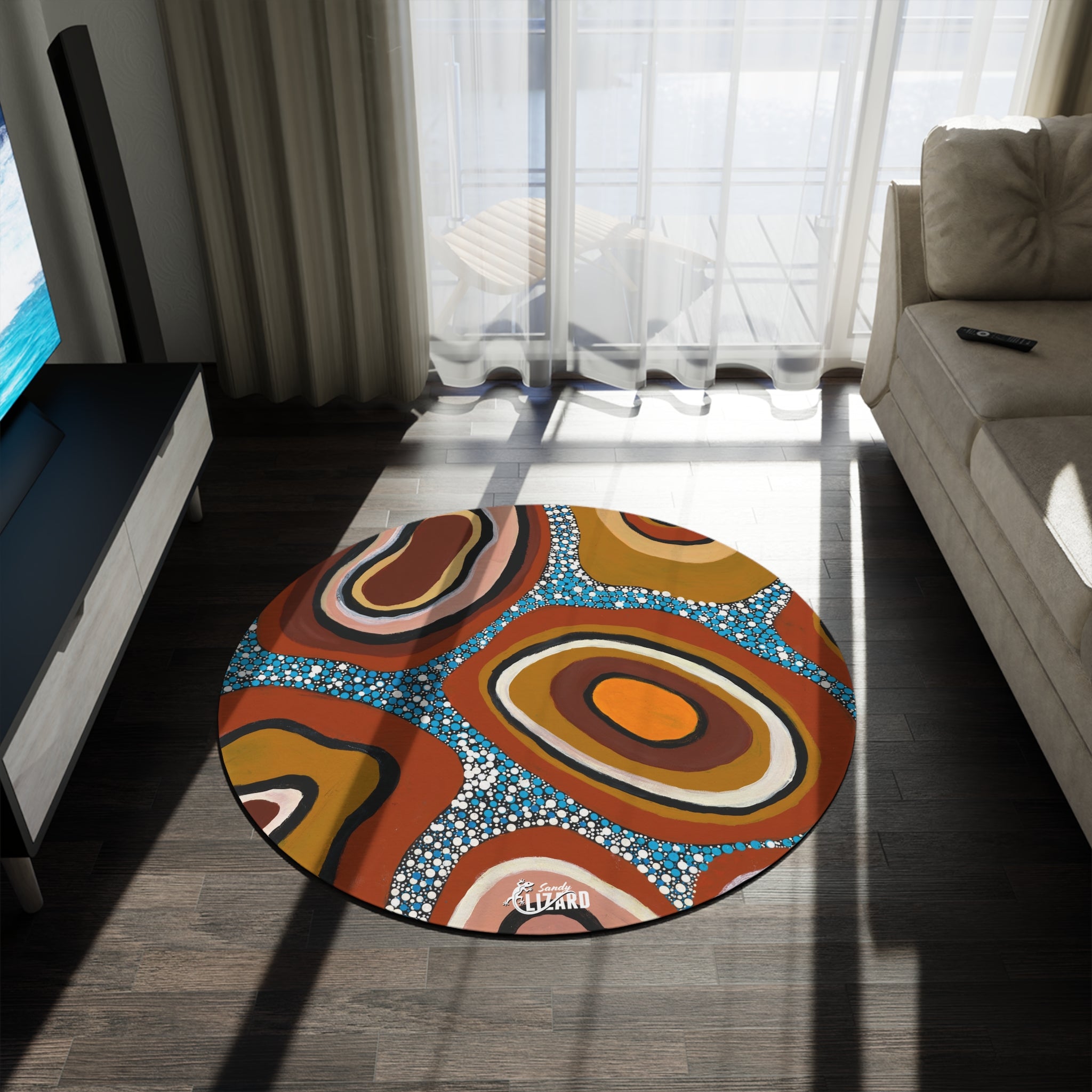 Sandy lizard Round Rug