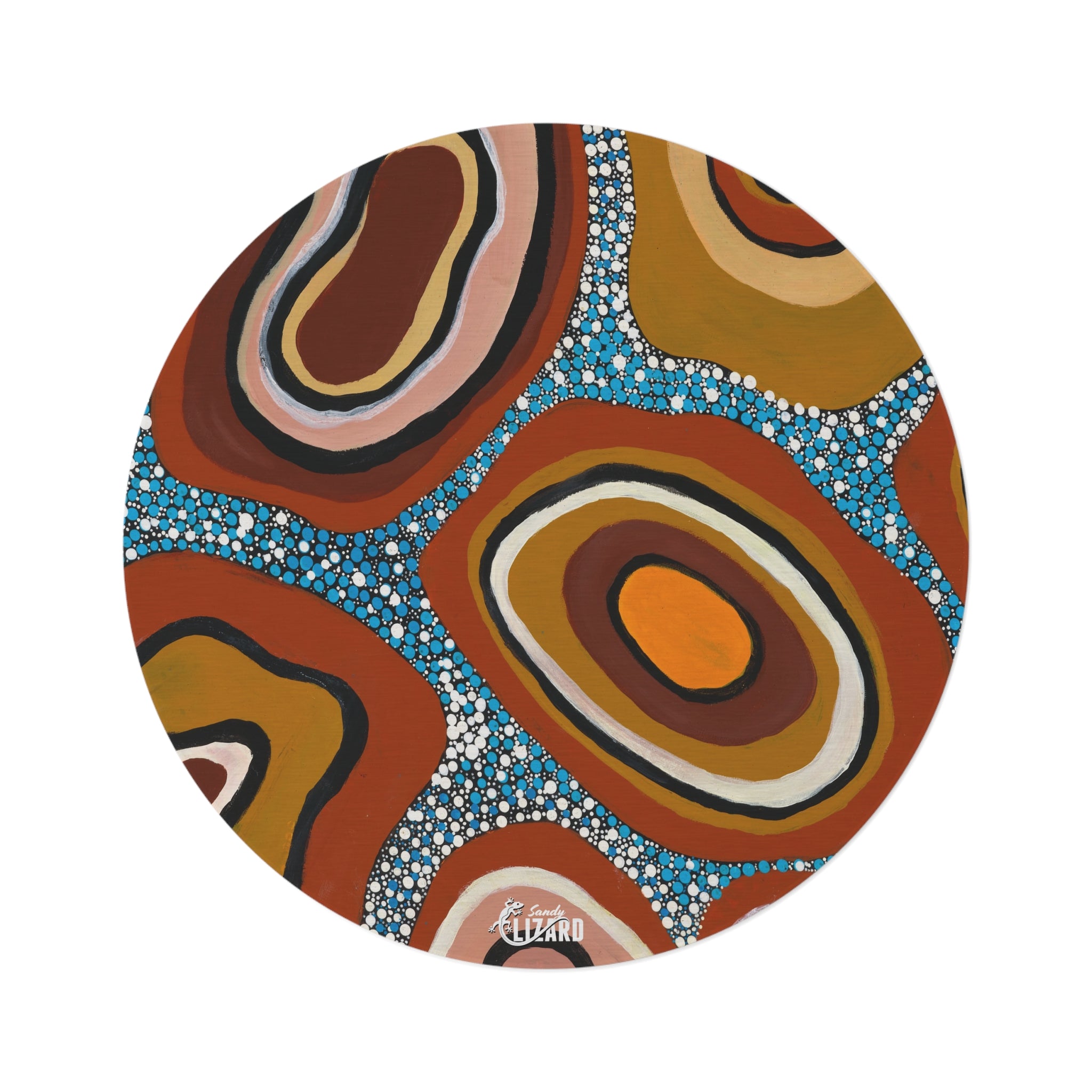 Sandy lizard Round Rug
