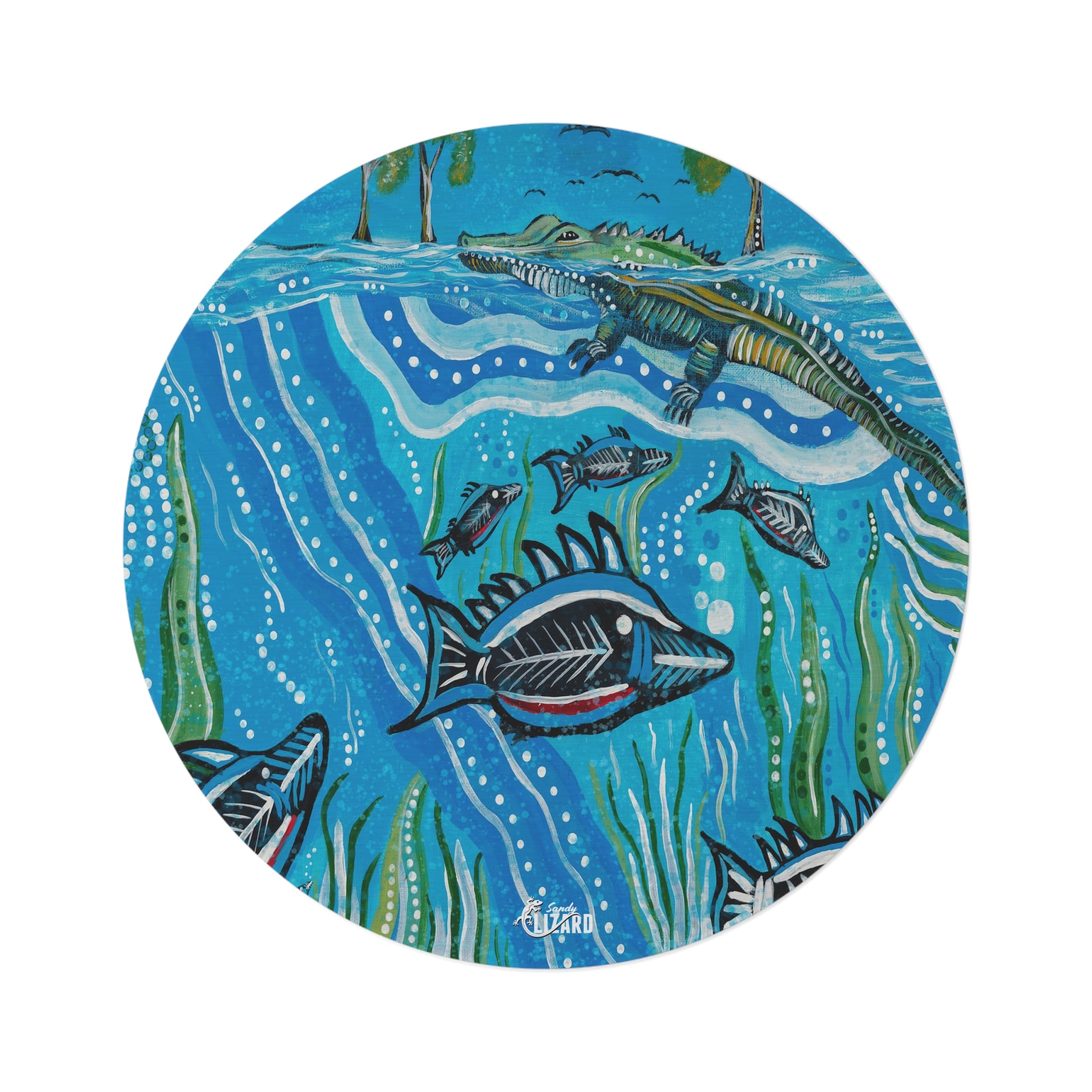 Sandy lizard Round Rug