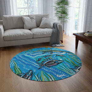 Sandy lizard Round Rug