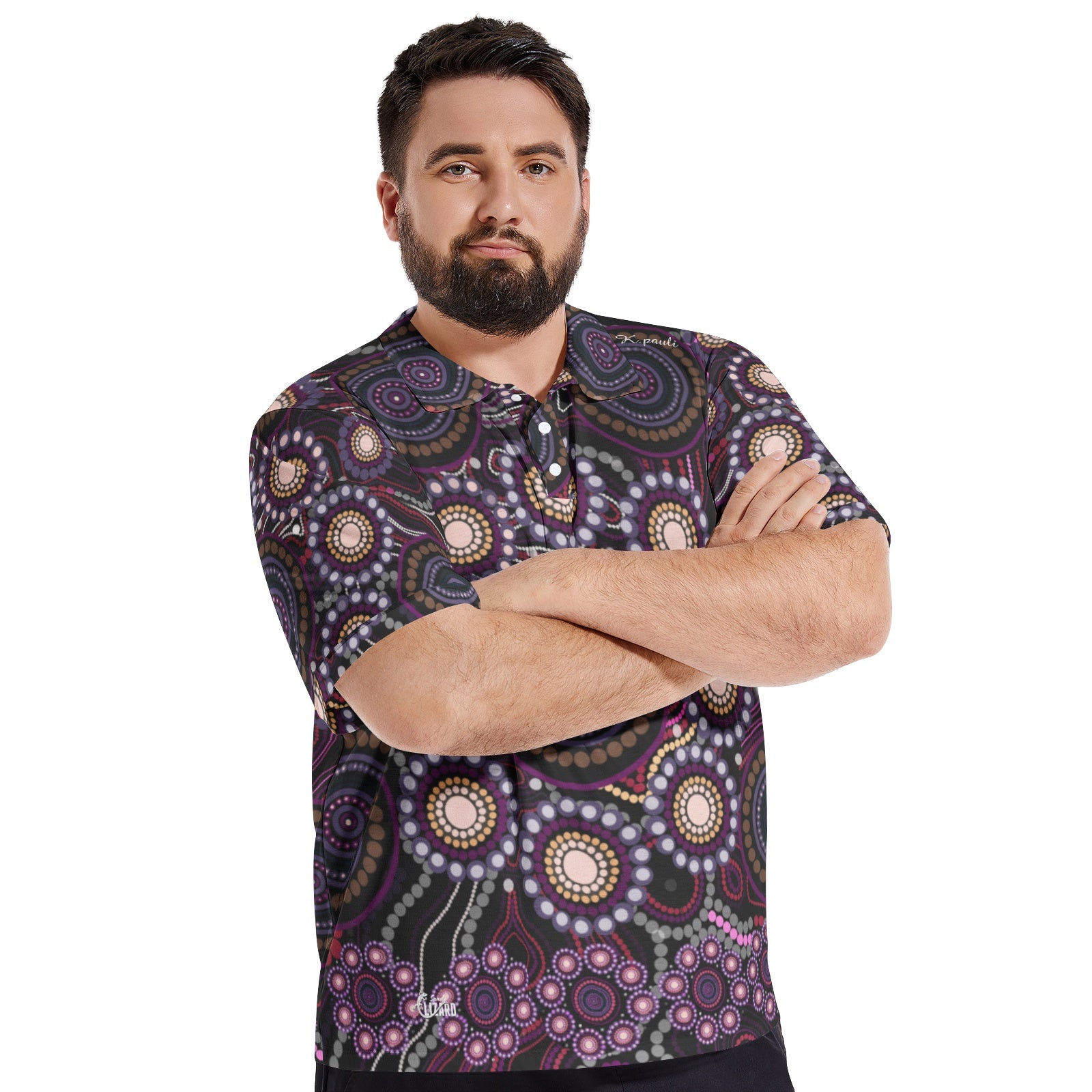 Men's All-Over-Print Polo Shirts