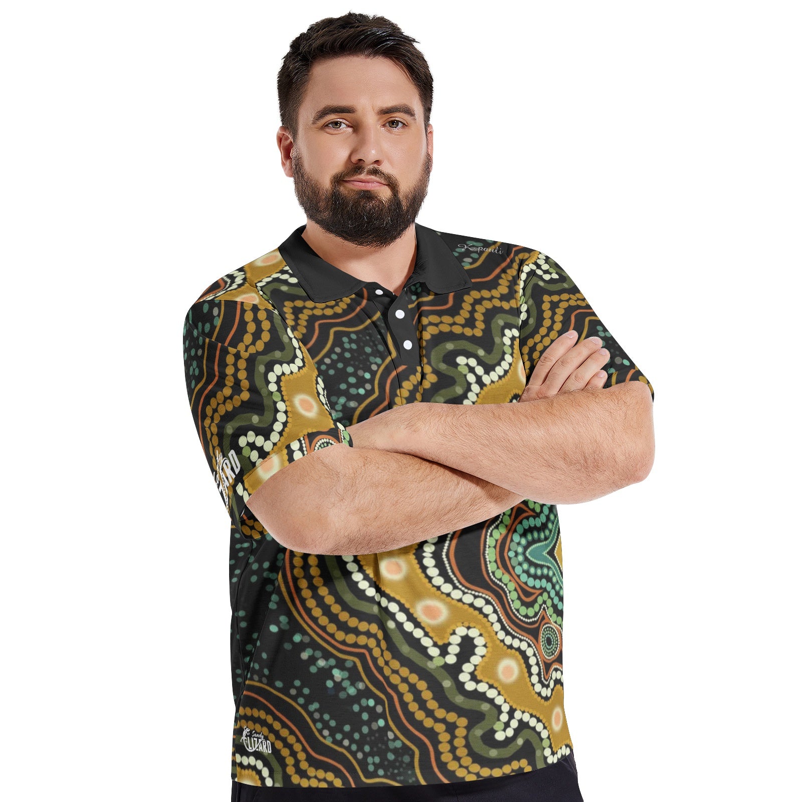 Sandy lizard Men's All-Over-Print Polo Shirts