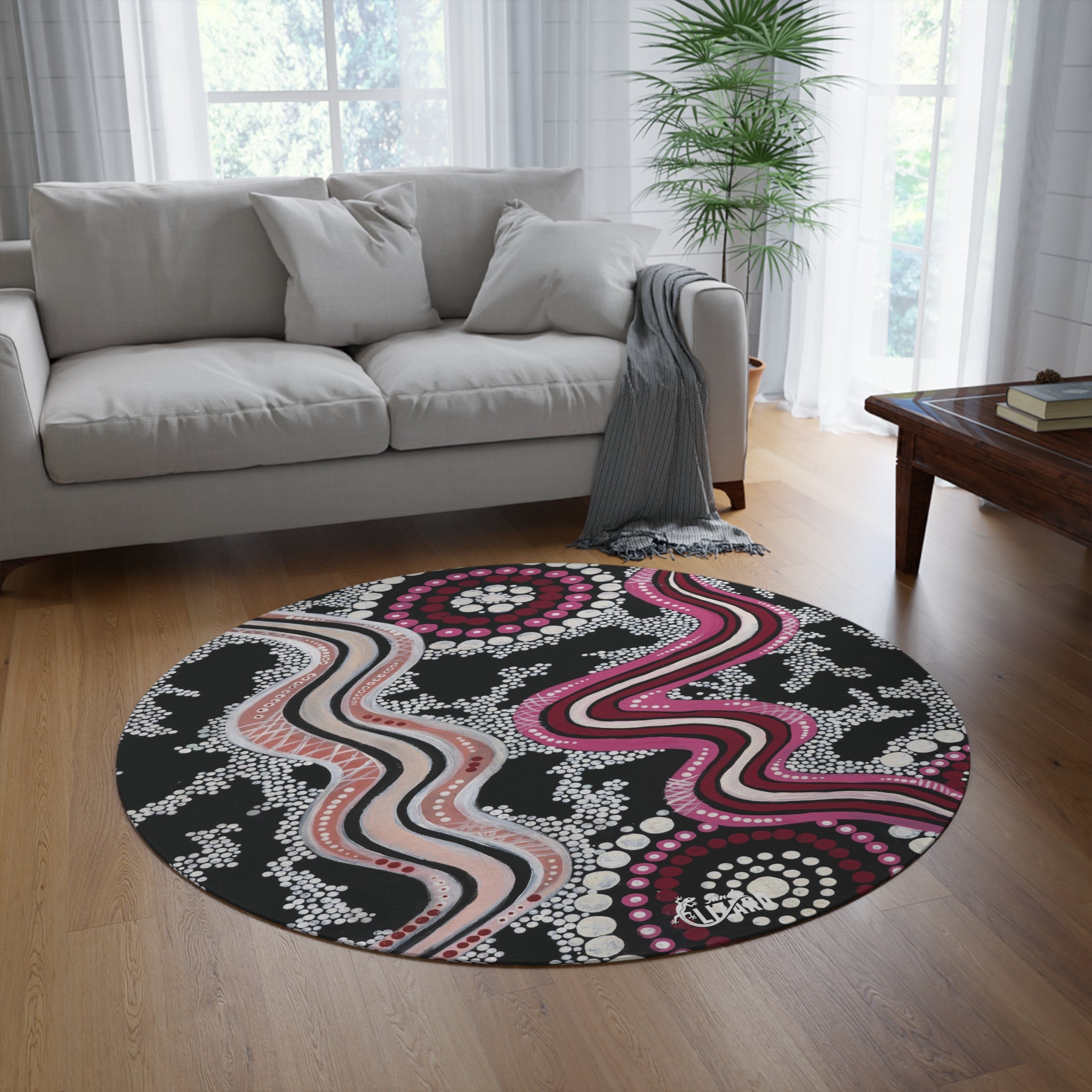 Sandy lizard Round Rug