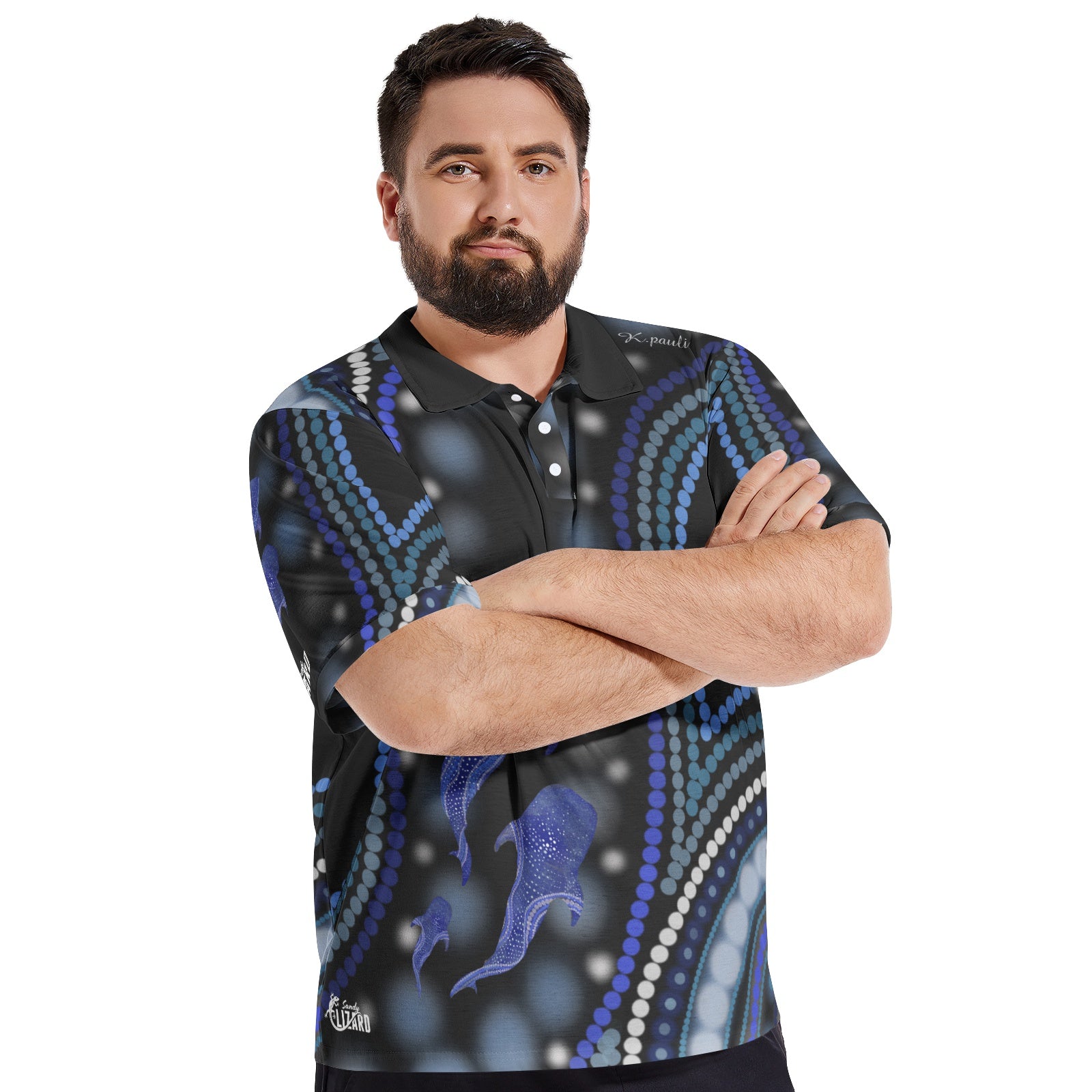 Sandy lizard Men's All-Over-Print Polo Shirts
