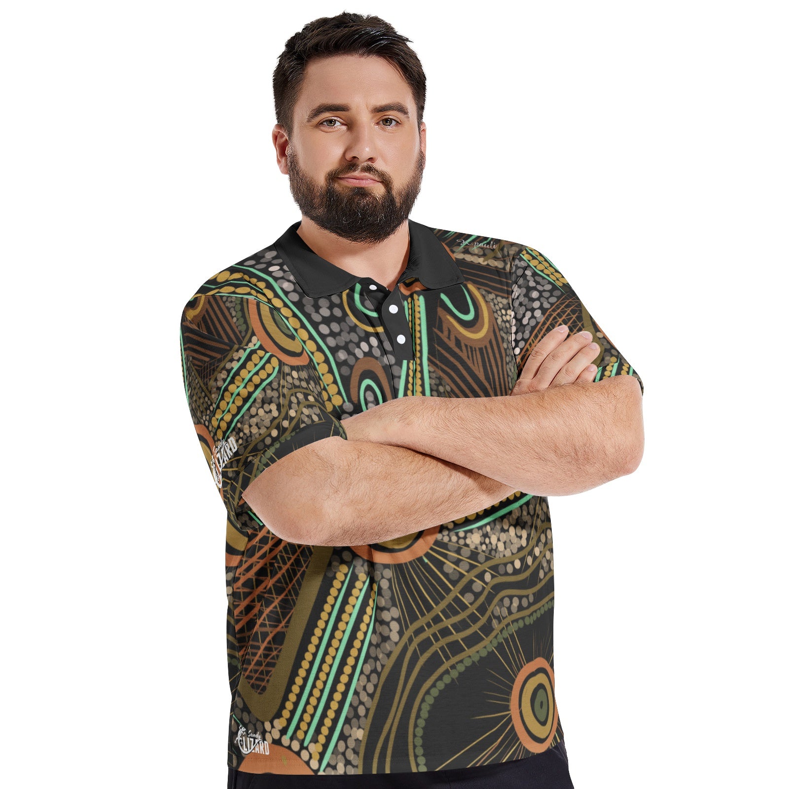Men's All-Over-Print Polo Shirts