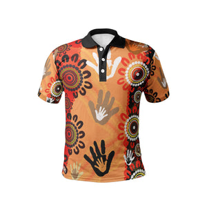 Hands of the ancestors Men's All-Over-Print Polo Shirts
